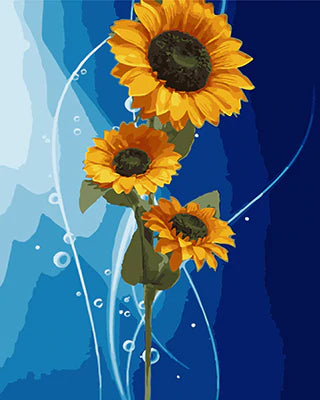 Sonnenblume Malen Nach Zahlen Diy Handgemalt Kit Für Anfänger Erwachsene Anfänger GX21194