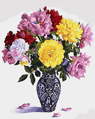Blume Malen Nach Zahlen Diy Handgemalt Kit Für Anfänger Erwachsene Anfänger GX21358
