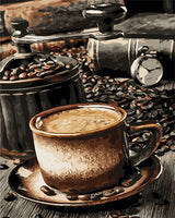 Kaffee Malen Nach Zahlen Diy Handgemalt Kit Für Anfänger Erwachsene Anfänger GX22014
