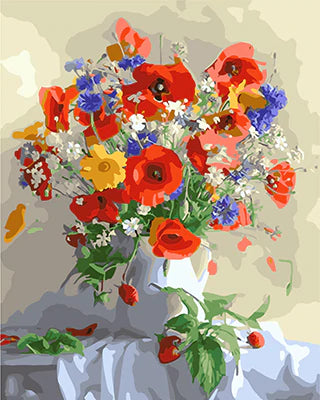Blume Malen Nach Zahlen Diy Handgemalt Kit Für Anfänger Erwachsene Anfänger GX22181