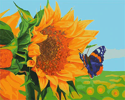 Sonnenblume Malen Nach Zahlen Diy Handgemalt Kit Für Anfänger Erwachsene Anfänger GX28671