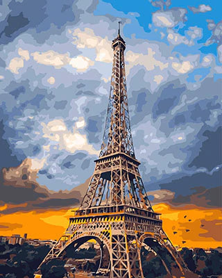 Eiffelturm Malen Nach Zahlen Diy Handgemalt Kit Für Anfänger Erwachsene Anfänger GX29041