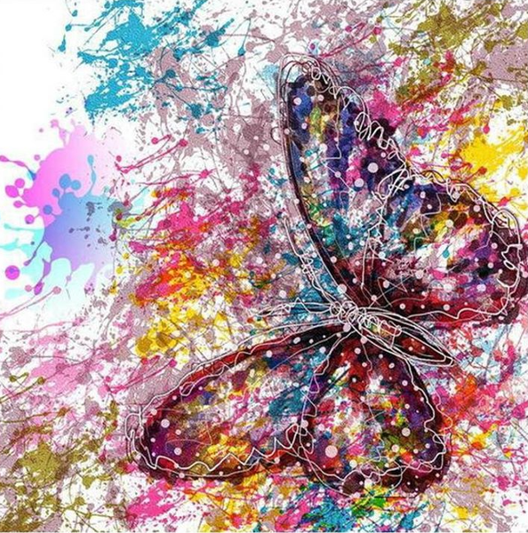 Schmetterling Malen Nach Zahlen Diy Handgemalt Kit Für Anfänger Erwachsene Anfänger QB5497