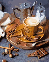 Kaffee Malen Nach Zahlen Diy Handgemalt Kit Für Anfänger Erwachsene Anfänger W224
